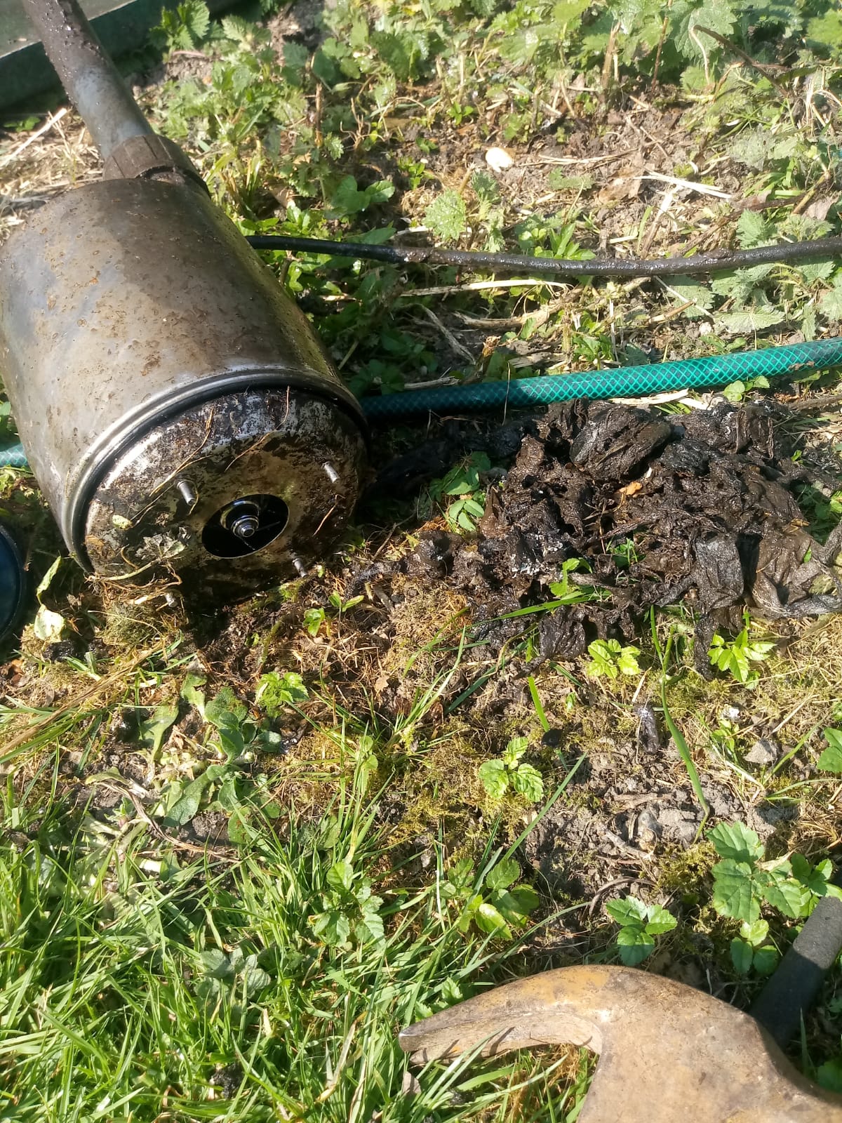 Blockage removed from a pipe, fixed septic tank problems