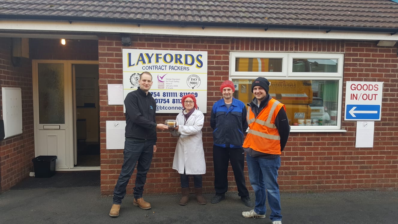 Layfords Contract Packers 25 Years customers Allerton Sewage