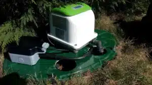 inside kiosk with air blower consept