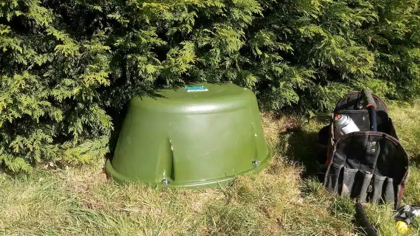 Septic tank ConSept kiosk cover on