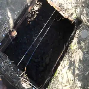 empty septic tank chamber filter bed
