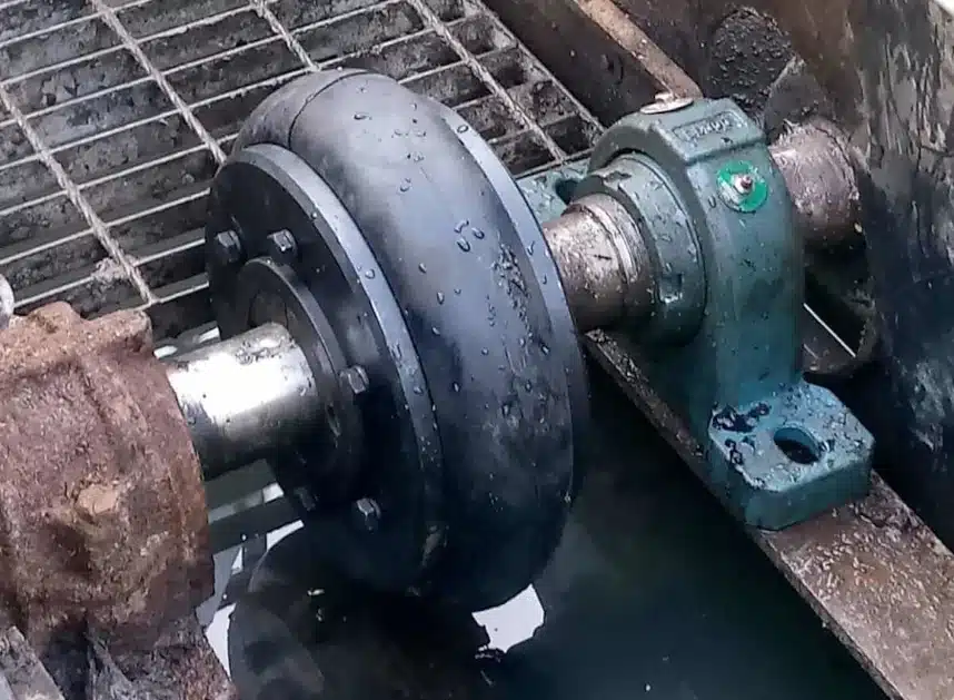 closeup of a klargester bearing replacement