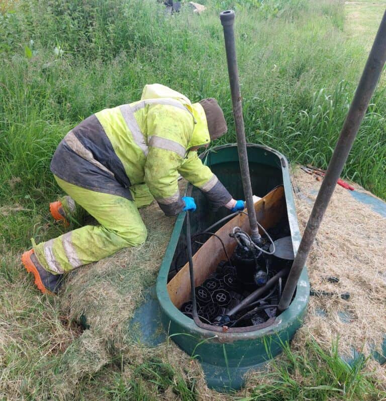 Allerton Servicing Engineer Working on Pump Station