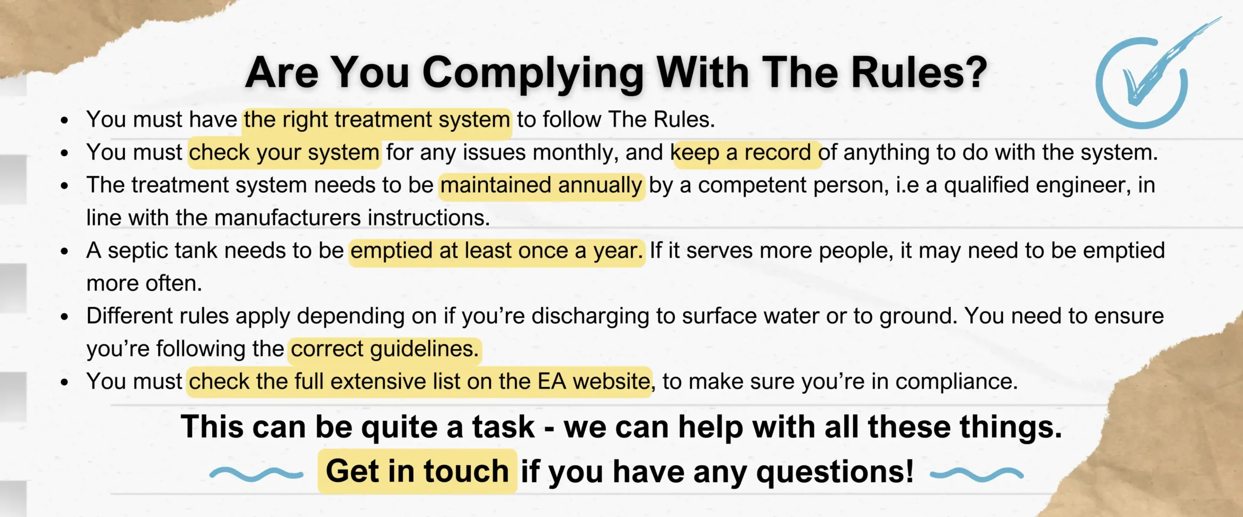 Are you complying with the binding rules?