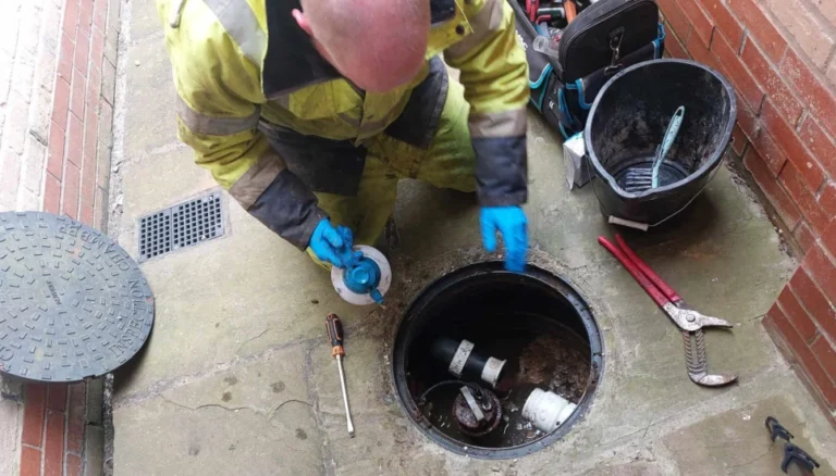 Allerton engineer servicing a small pump station