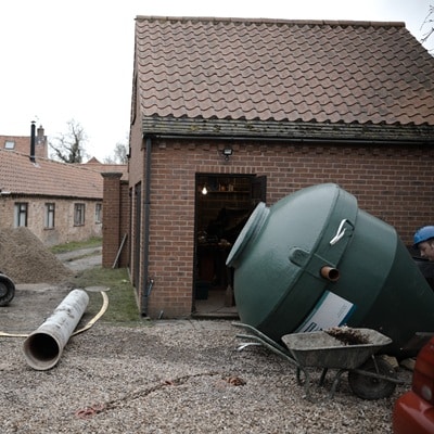 diamond install allerton sewage treatment plant