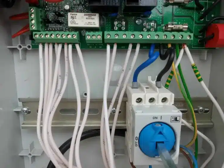 Inside DRS Control Panel Showing Wires in Ruskington