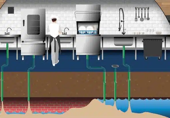 kitchen grease trap diagram