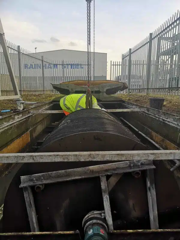 klargester large sewage treatment plant bearing replacement - servicing an repairs